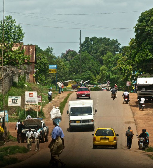 Kakata, in the heart of the rubber region