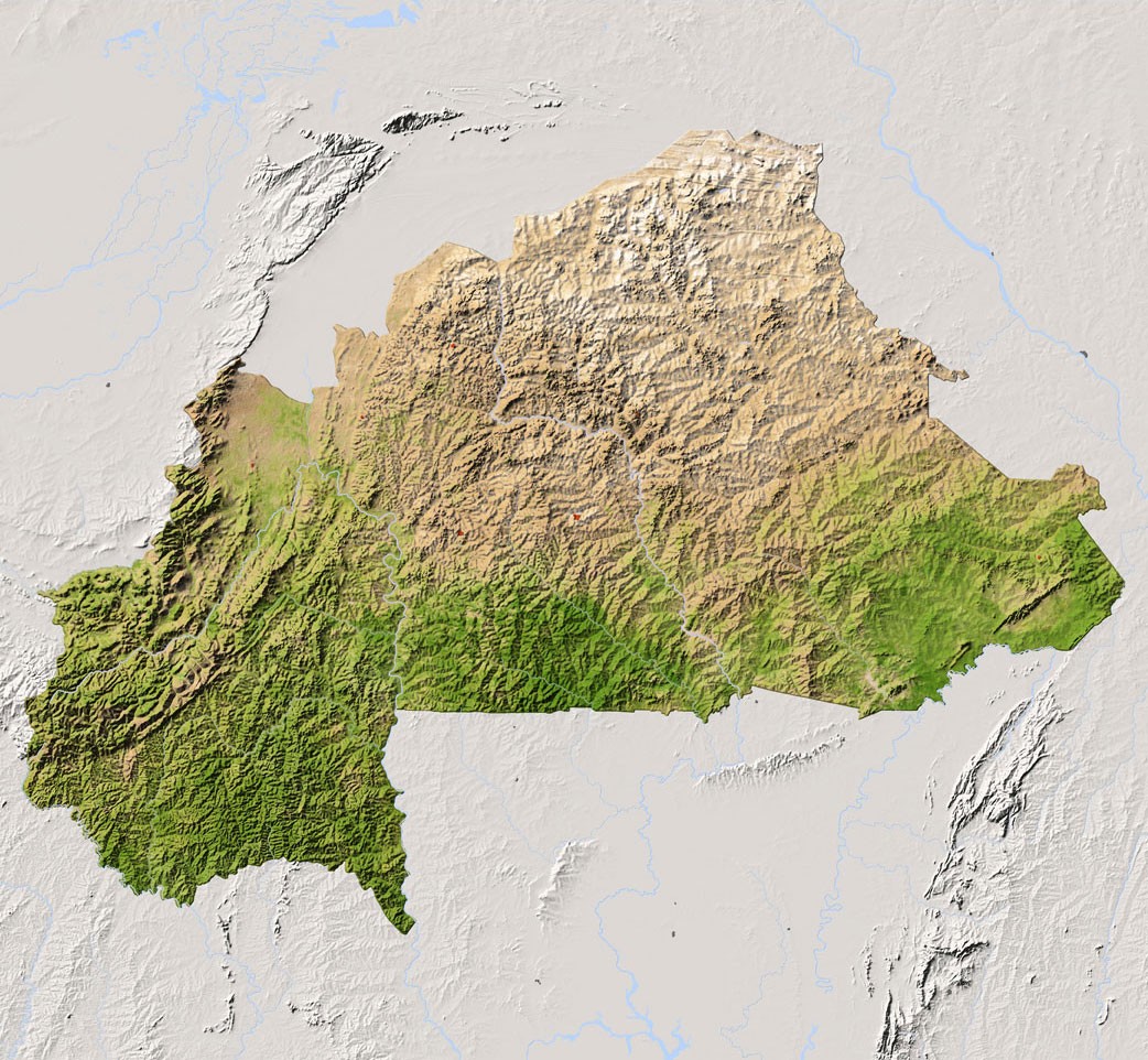 A map of Burkina Faso