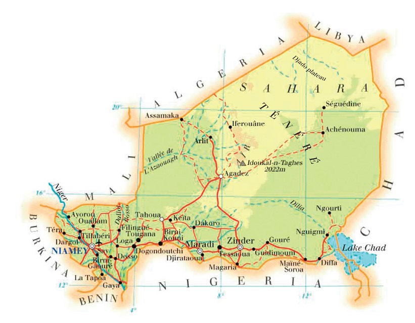 A map of Niger