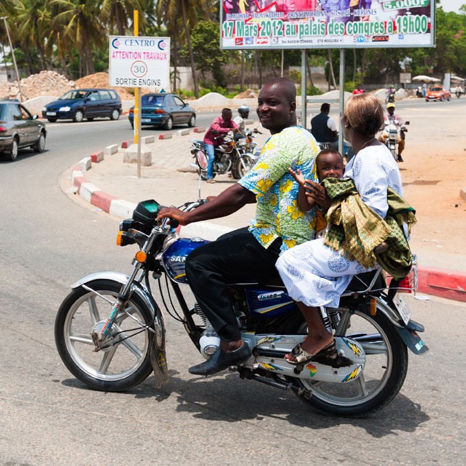 Togolese family on the move