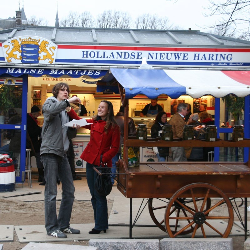 Soused herring is a popular Dutch snack