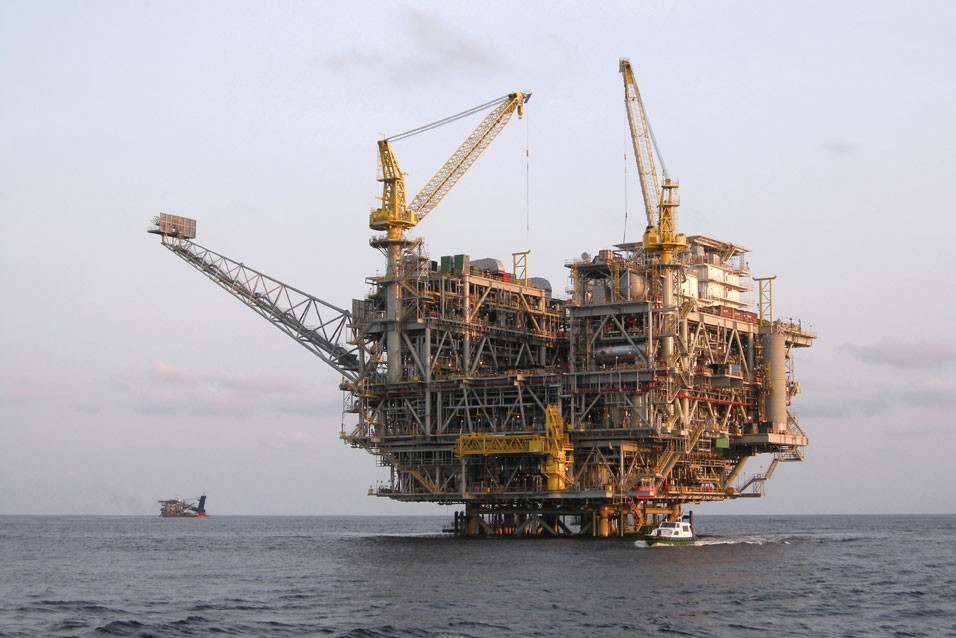 Oil rig off the coast of Angola