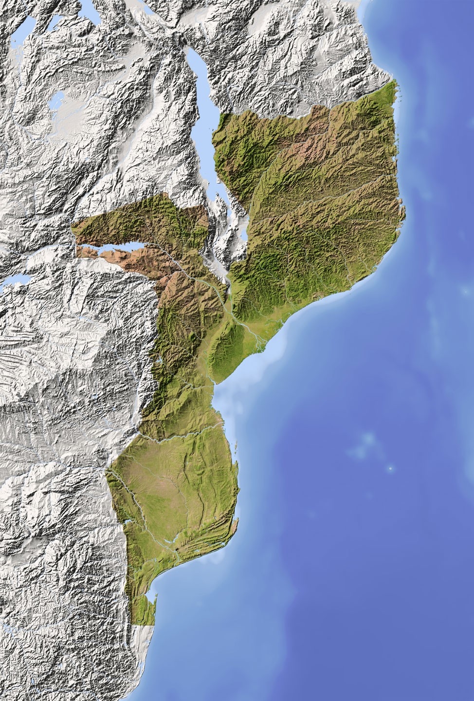 A map of Mozambique
