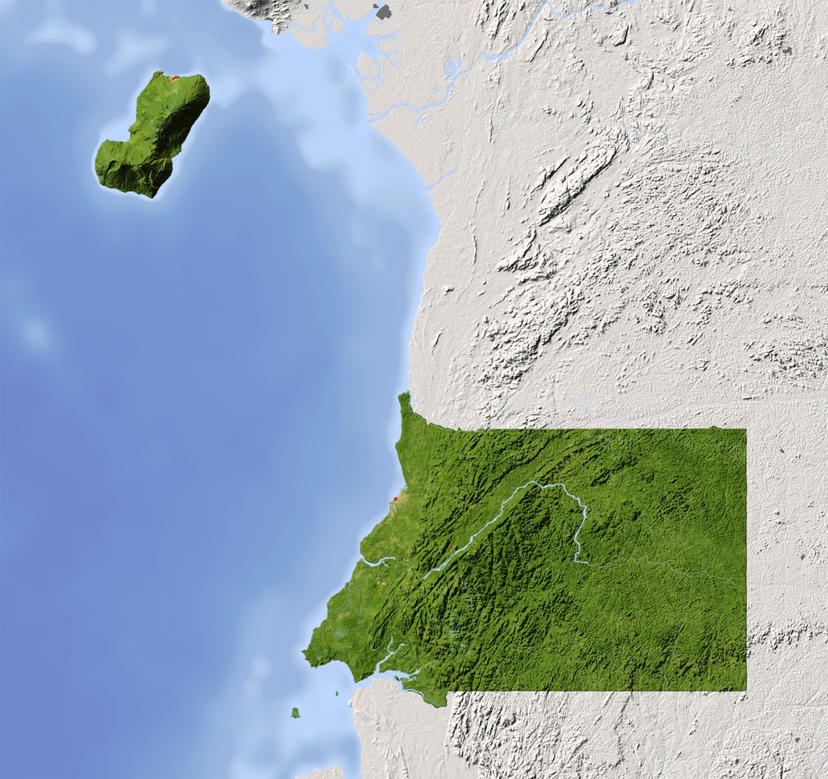 A map of Equatorial Guinea