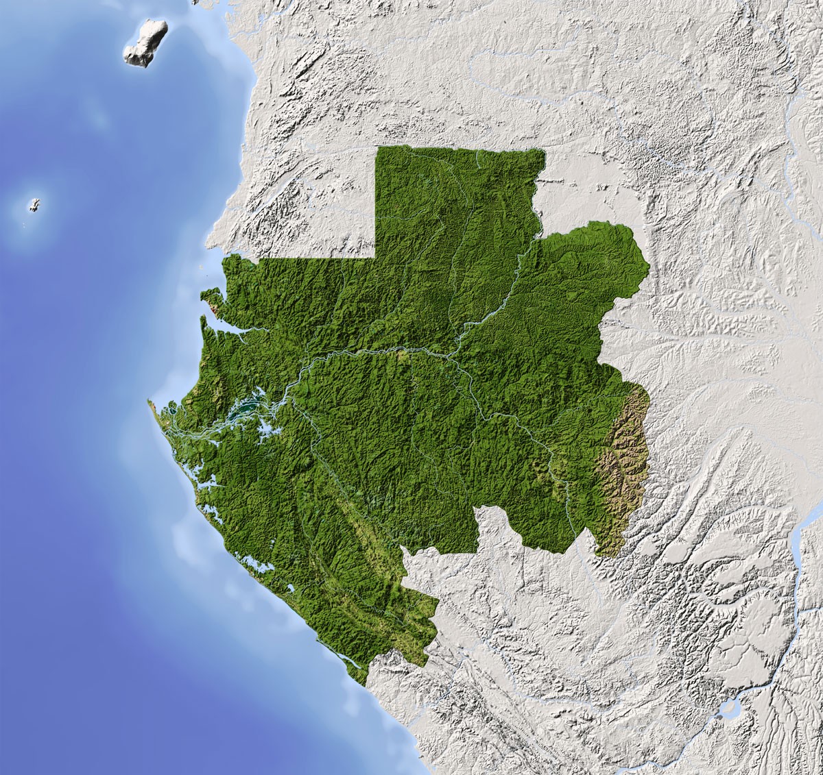 A map of Gabon