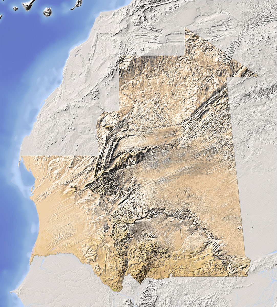 A map of Mauritania