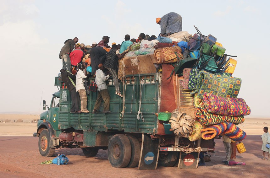 Travelling by truck