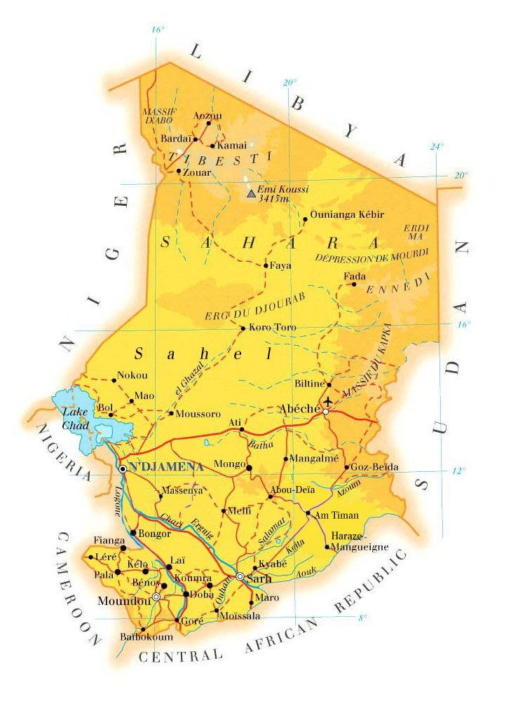 A map of Chad