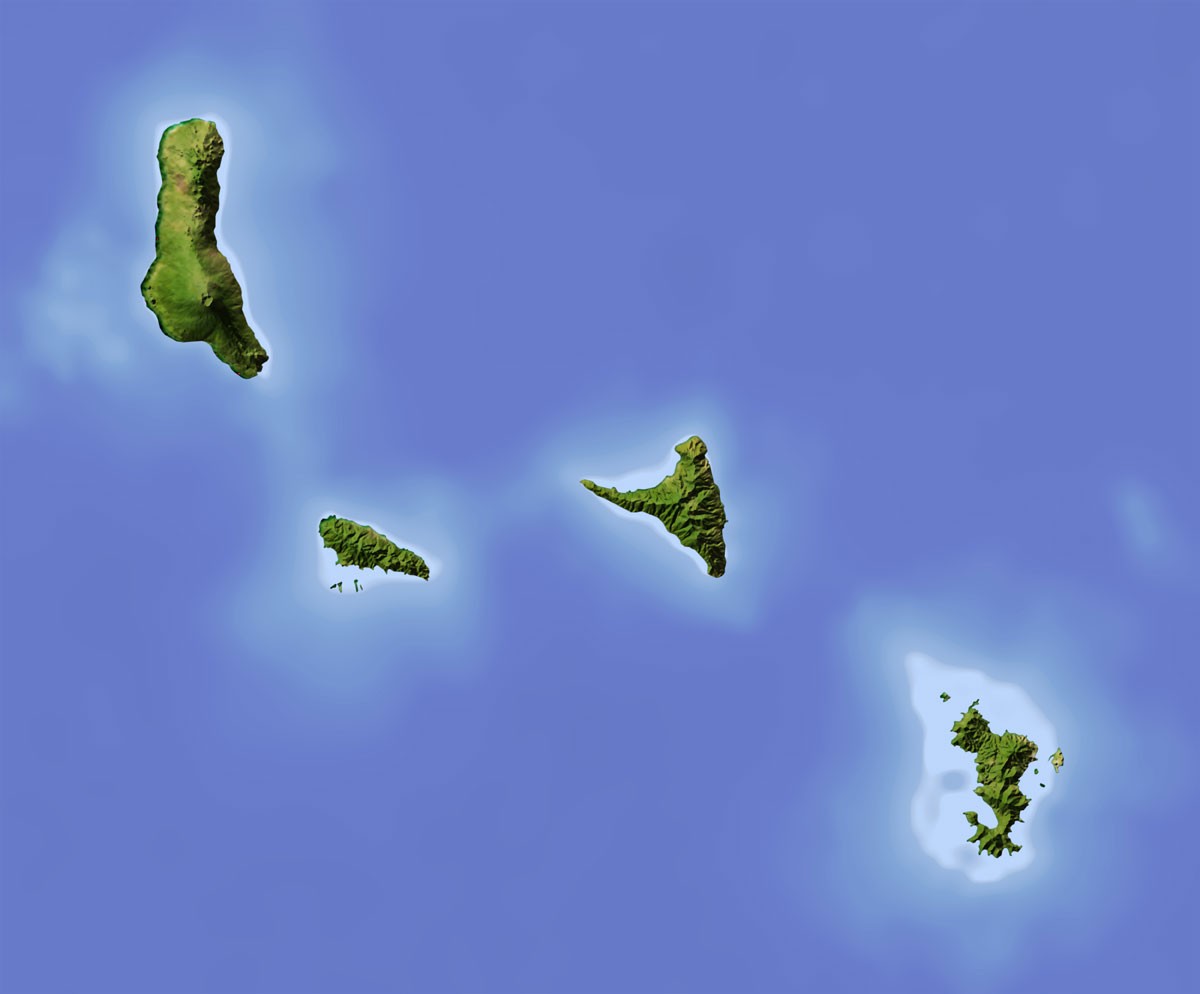 A map of the Comoros, including Mayotte