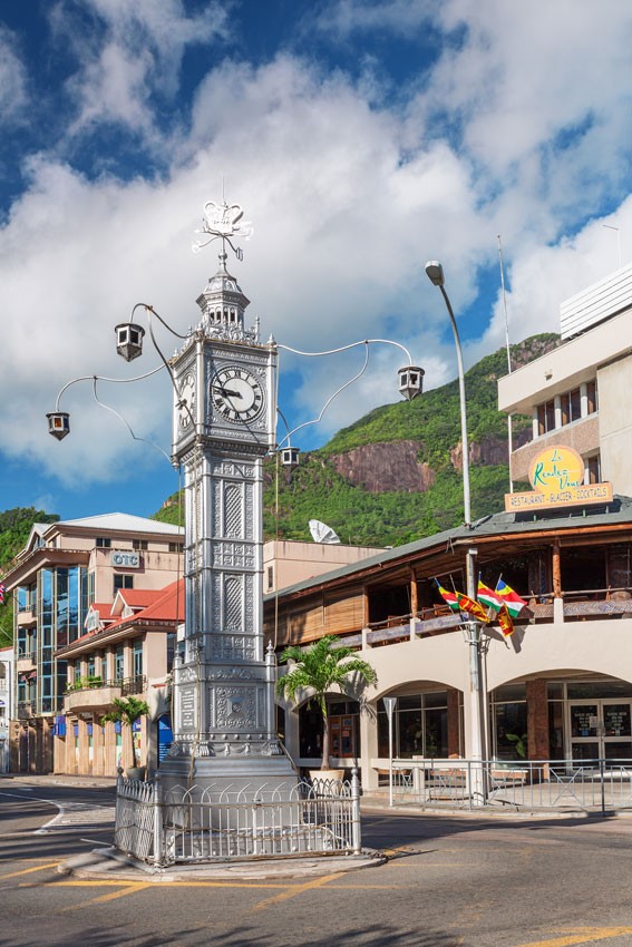 Clock tower in Victoria, Mahé