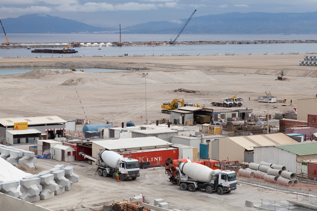 A new port under construction at Tangier