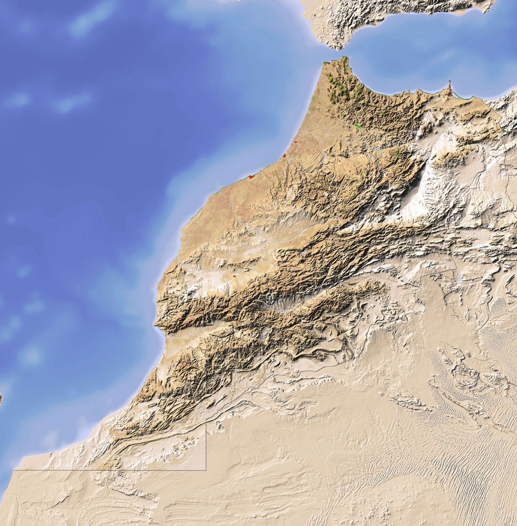A map of Morocco