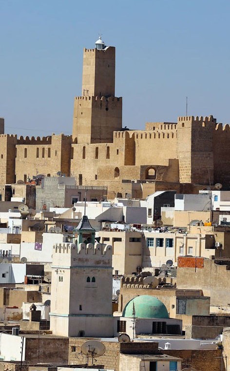 The old, walled city (medina) in Sousse