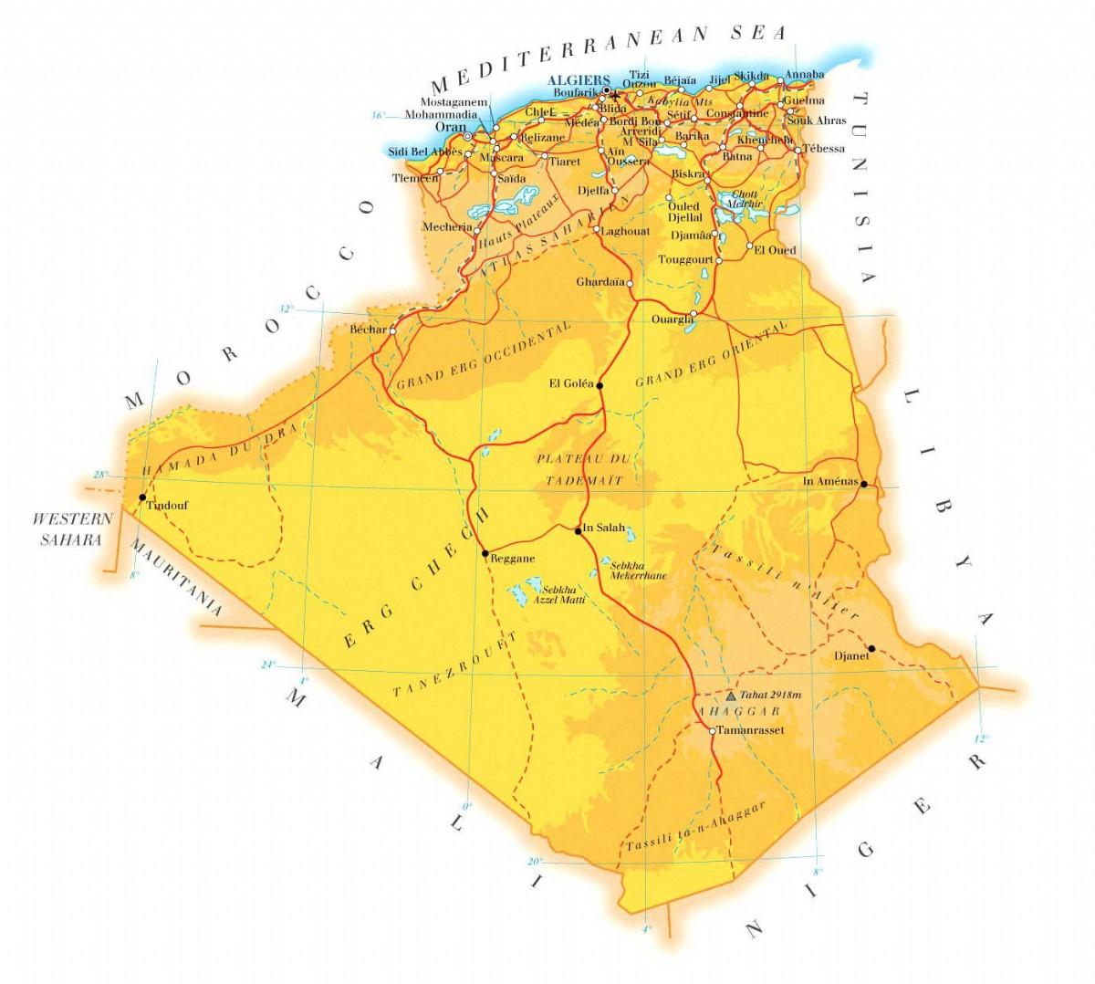 A map of Algeria
