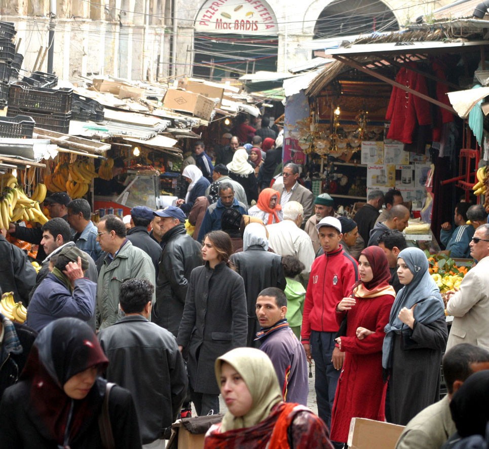 Algerians at a market