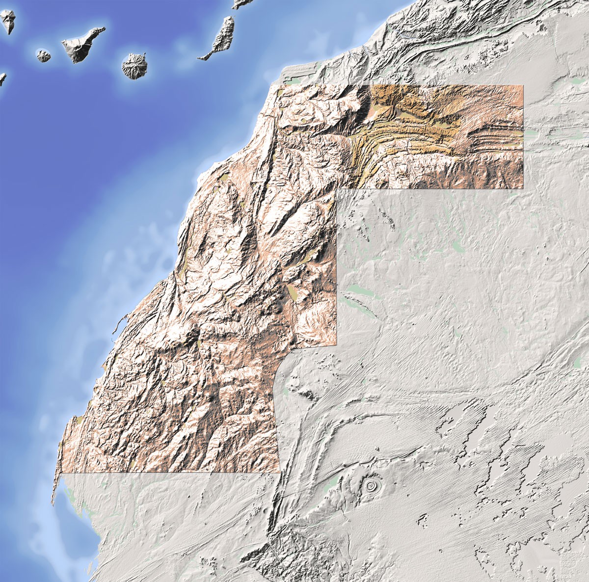 A map of Western Sahara