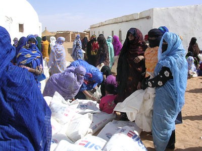 Women in a refugee camp, Tindouf, Algeria