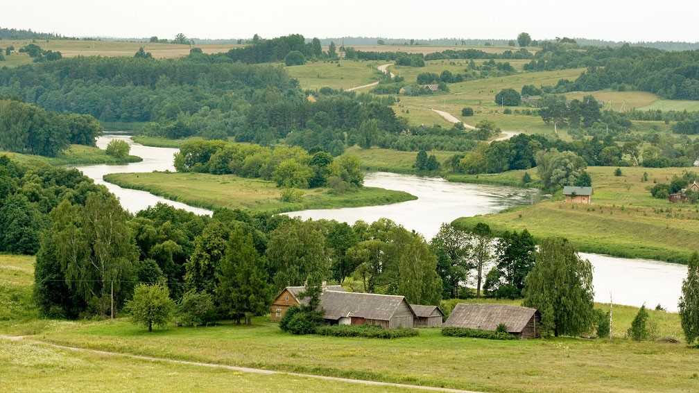 Farmland by River Neris at Kernave