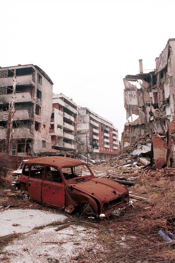 A view of Sarajevo after three years of war