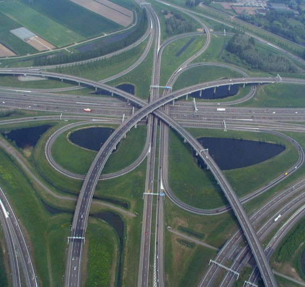 Motorway interchange in the Netherlands