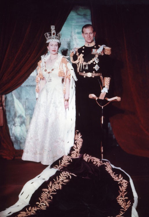 Coronation portrait of the Queen and Prince Philip