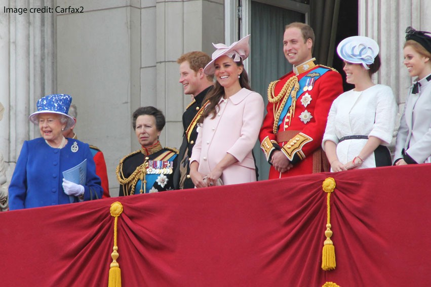 The Queen and members of the royal family, 2013