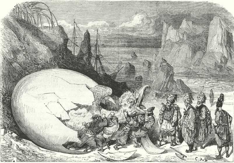 Sinbad’s men break open a roc egg