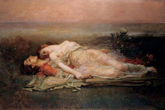 Iseult and Tristan lie dead