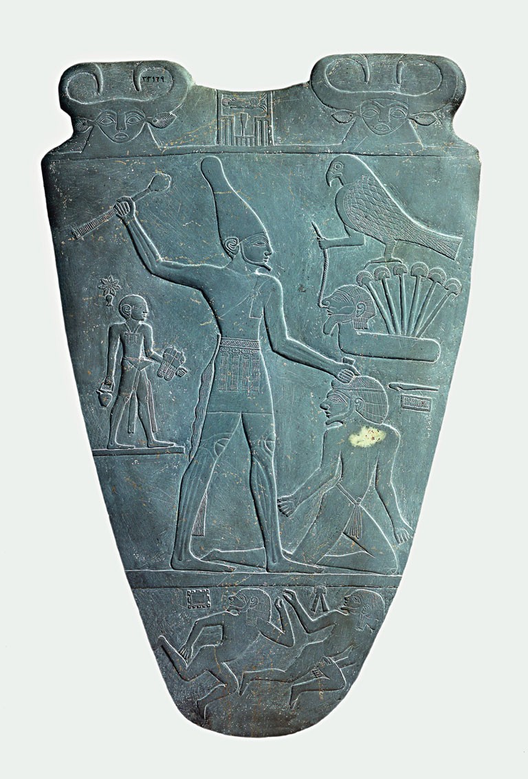 King Narmer, striking a prisoner