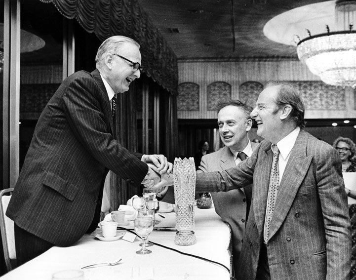 Watson (centre) and Crick (right) with Maclyn McCarty