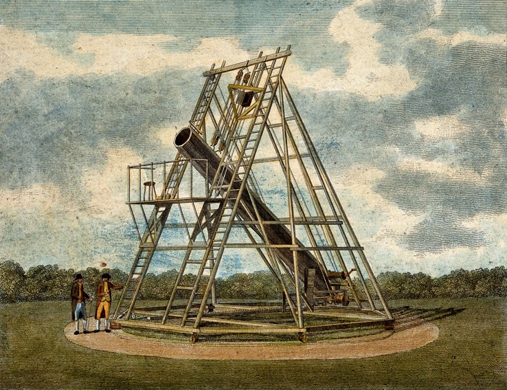 The 40-foot telescope constructed by William Herschel