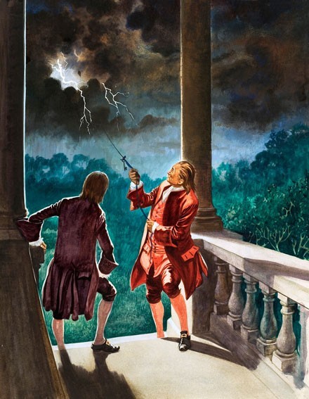 Franklin’s lightning experiment 