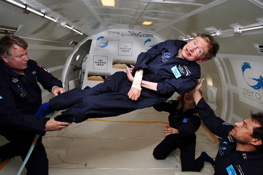 Stephen Hawking in zero gravity, 2007