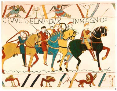 William and his soldiers, from the Bayeux Tapestry