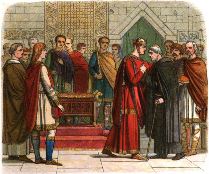 William receives English leaders at court