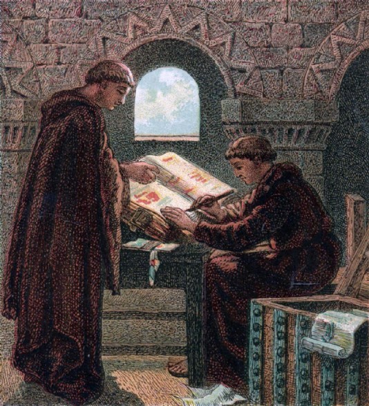 Monks writing the Domesday Book