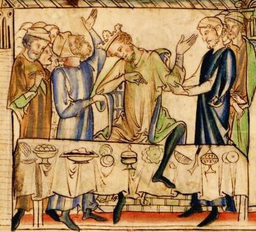 Death of King Harthacnut at a wedding feast