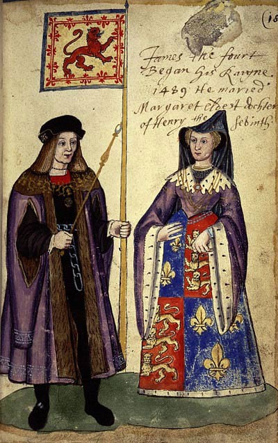 King James IV with his wife Margaret