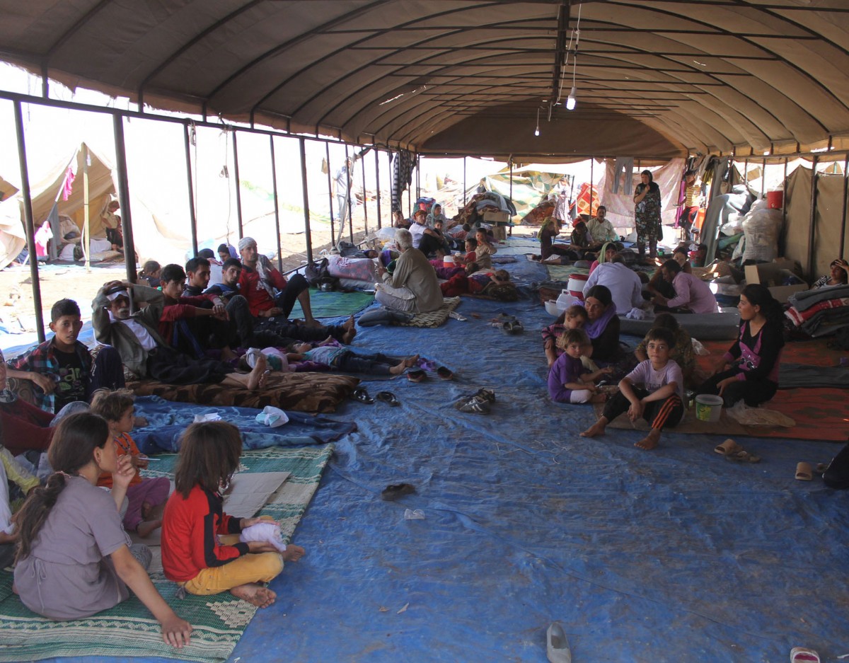 Iraqi refugees at Newroz camp