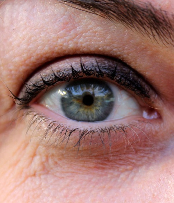 A film of moisture covering the eye