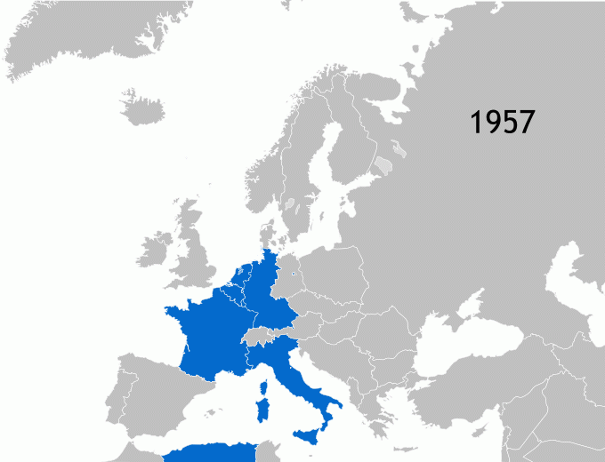The membership of the EU by key dates