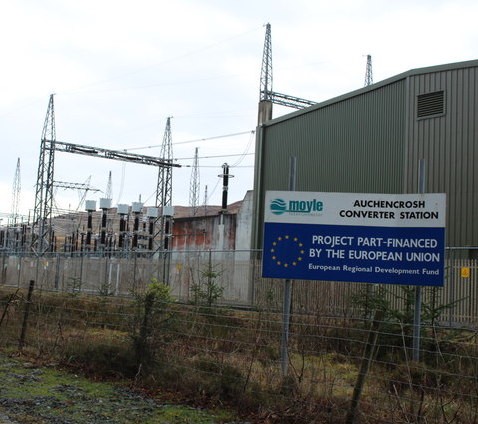 An electricity substation part-funded by the EU