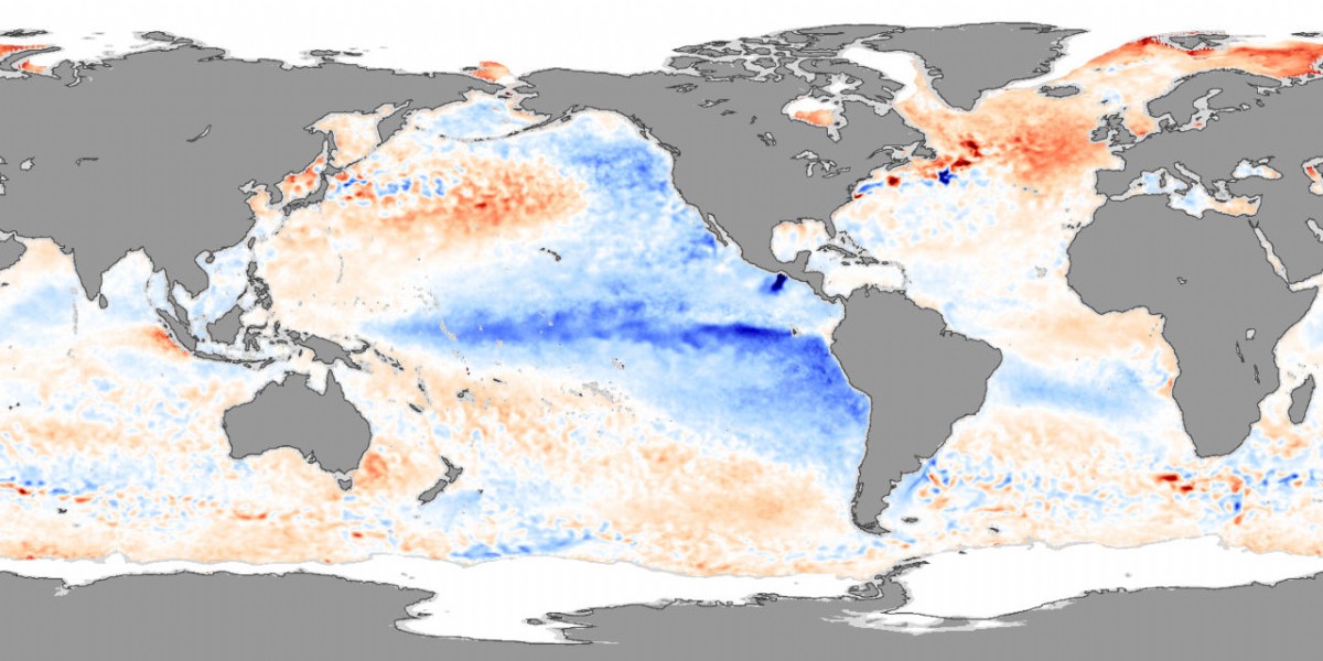 The temperature of the world's oceans, November 2007
