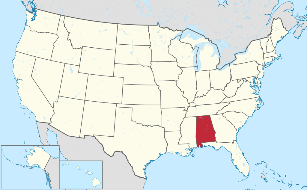 Alabama location map