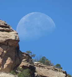 Daytime Moon seen in Colorado