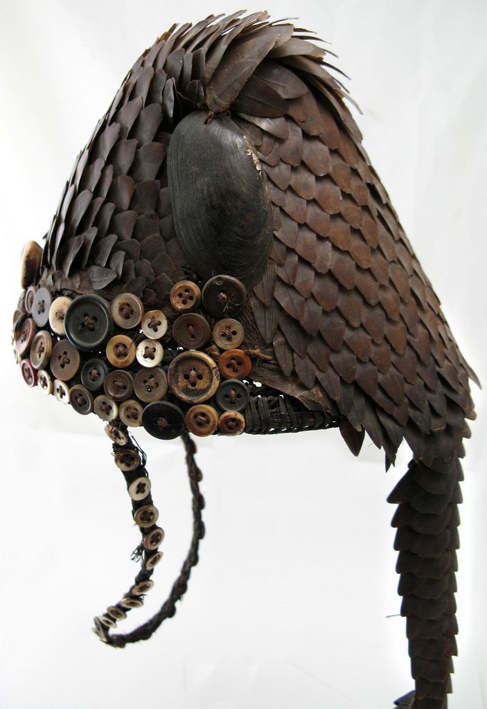 Pangolin skin hat, DR Congo. Credit: Ann Porteus