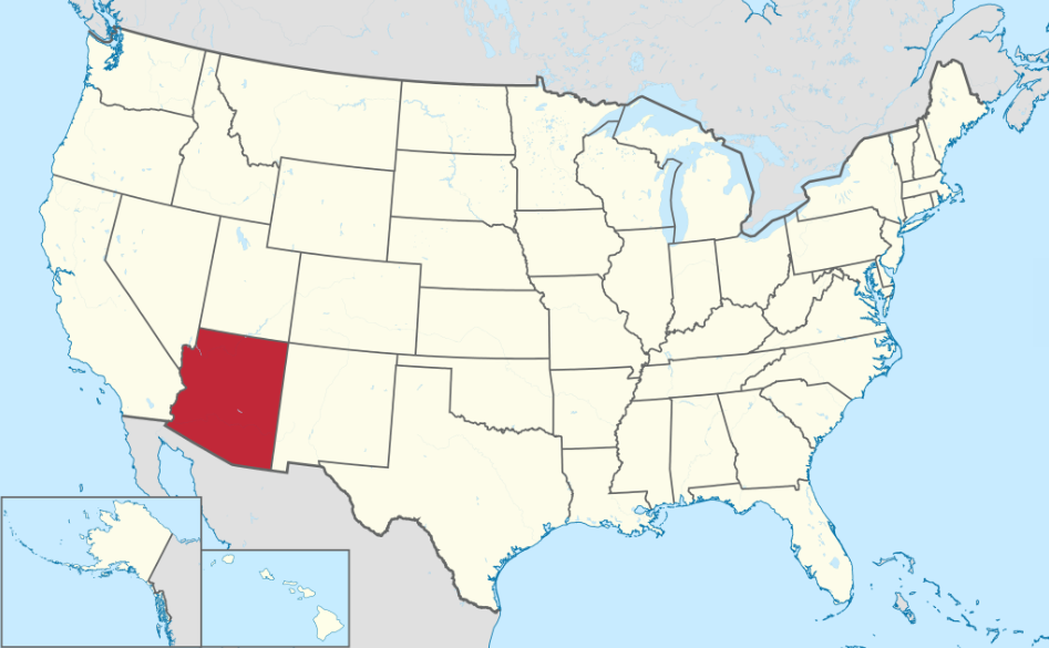 Arizona location map