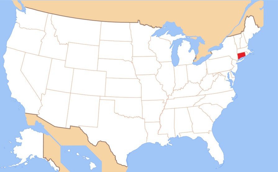 Connecticut location map