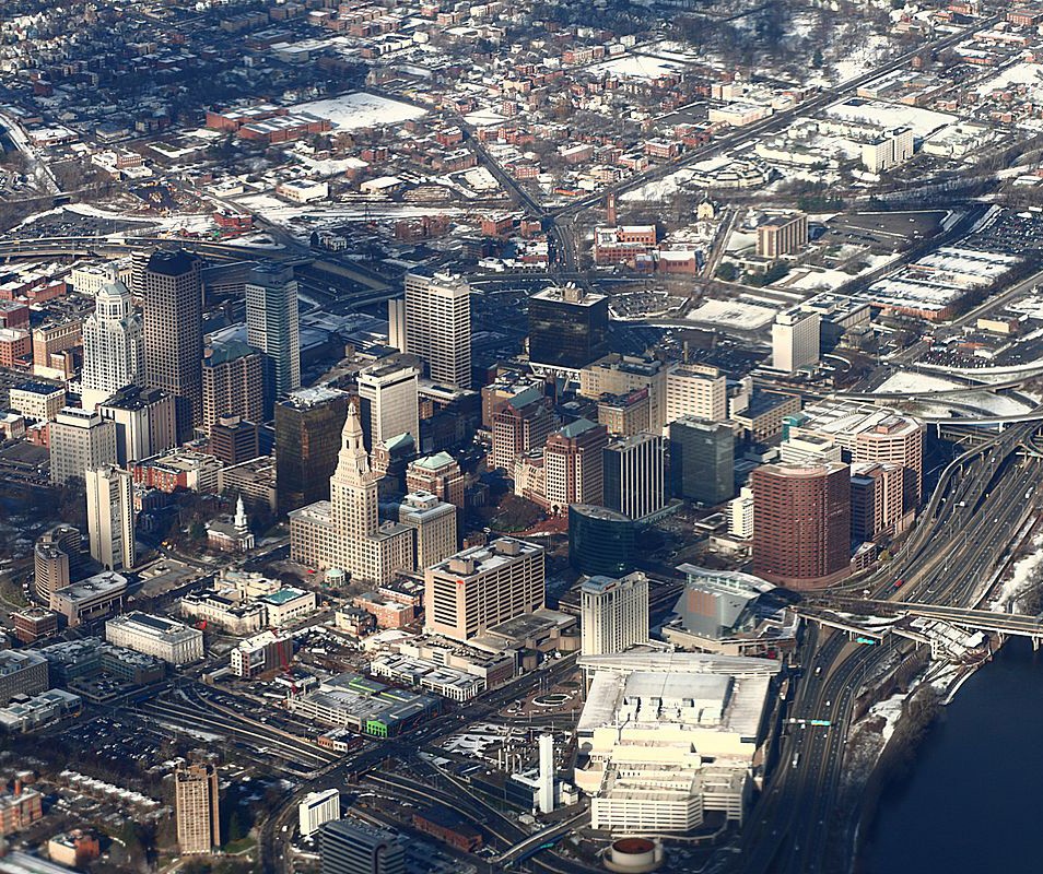 Aerial view of Hartford