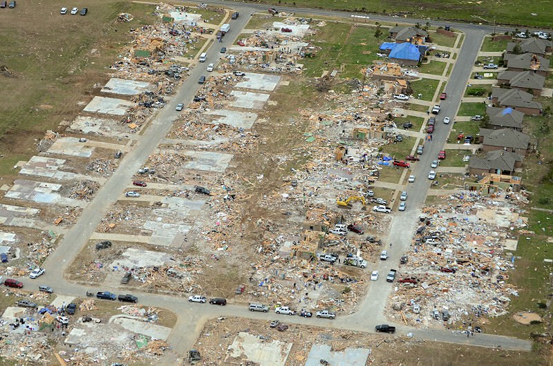 Tornado damage in Vilonia, 2014